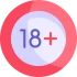 Age restriction icon